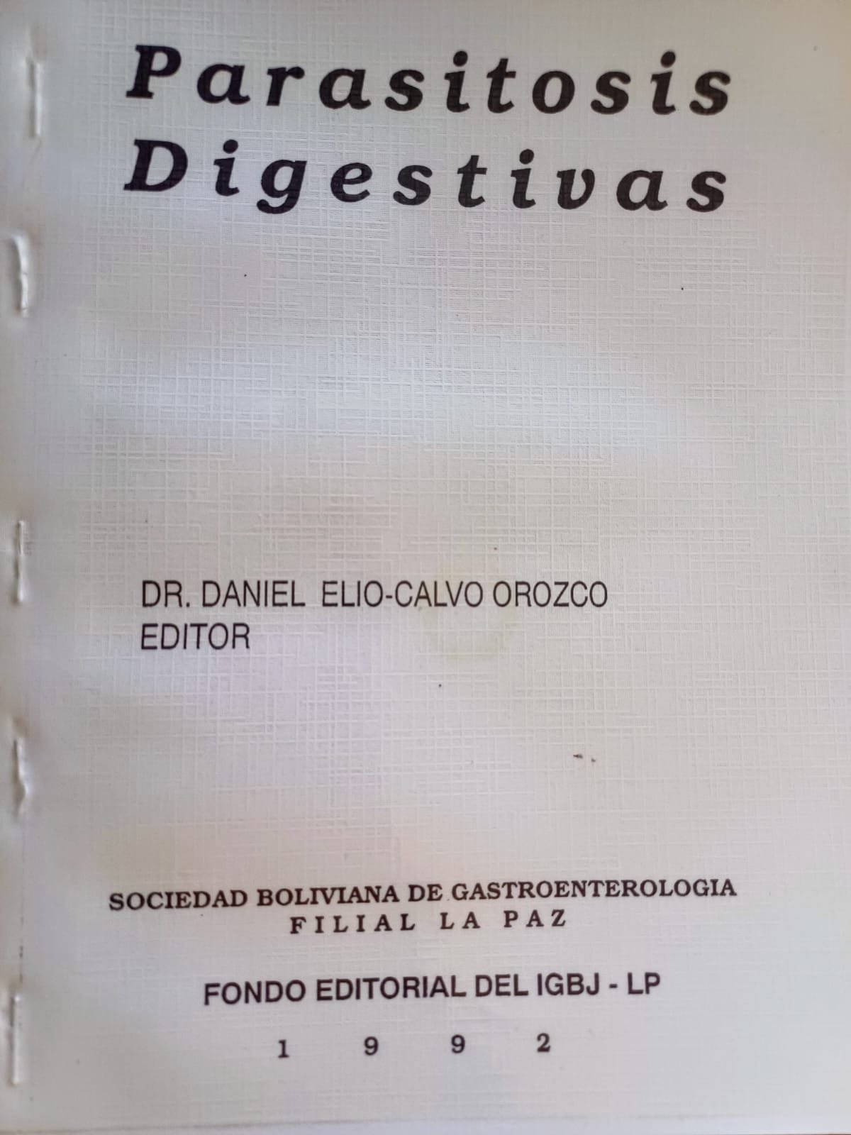 Portada de Parasitosis Deigestiva